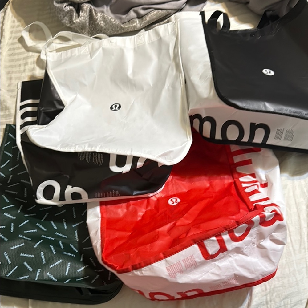 lululemon athletica Tote Bags - White, Black, Red, Green